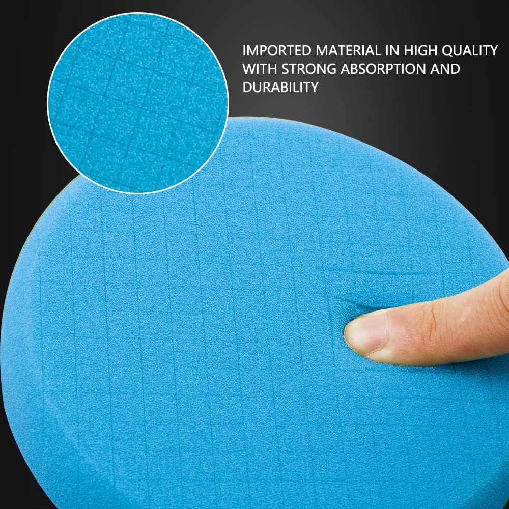 Blue Polish Pad, Buffing Polishing Pads, SPTA 1Pc 5.5 Inch Face for 5 Inch 125mm Backing Plate Compound Buffing Sponge Pads for Car Buffer Polisher Compounding, Polishing and Waxing-FPTSS5B : Automotive