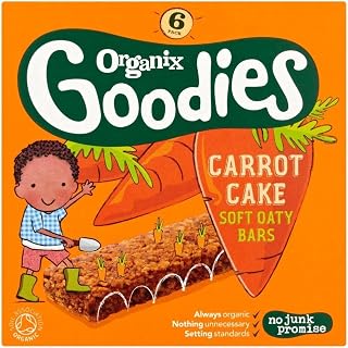 Organix Goodies - Organic Soft Oaty Bars - Carrot Cake - 6x30g