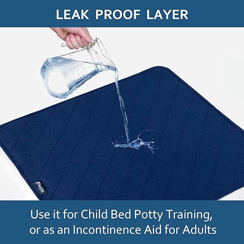 Miniatura 9 de Almohadillas impermeables para silla de incontinencia, 22 x 21 pulgadas, fundas de asiento reutilizables para sillas de ruedas, protector de asiento