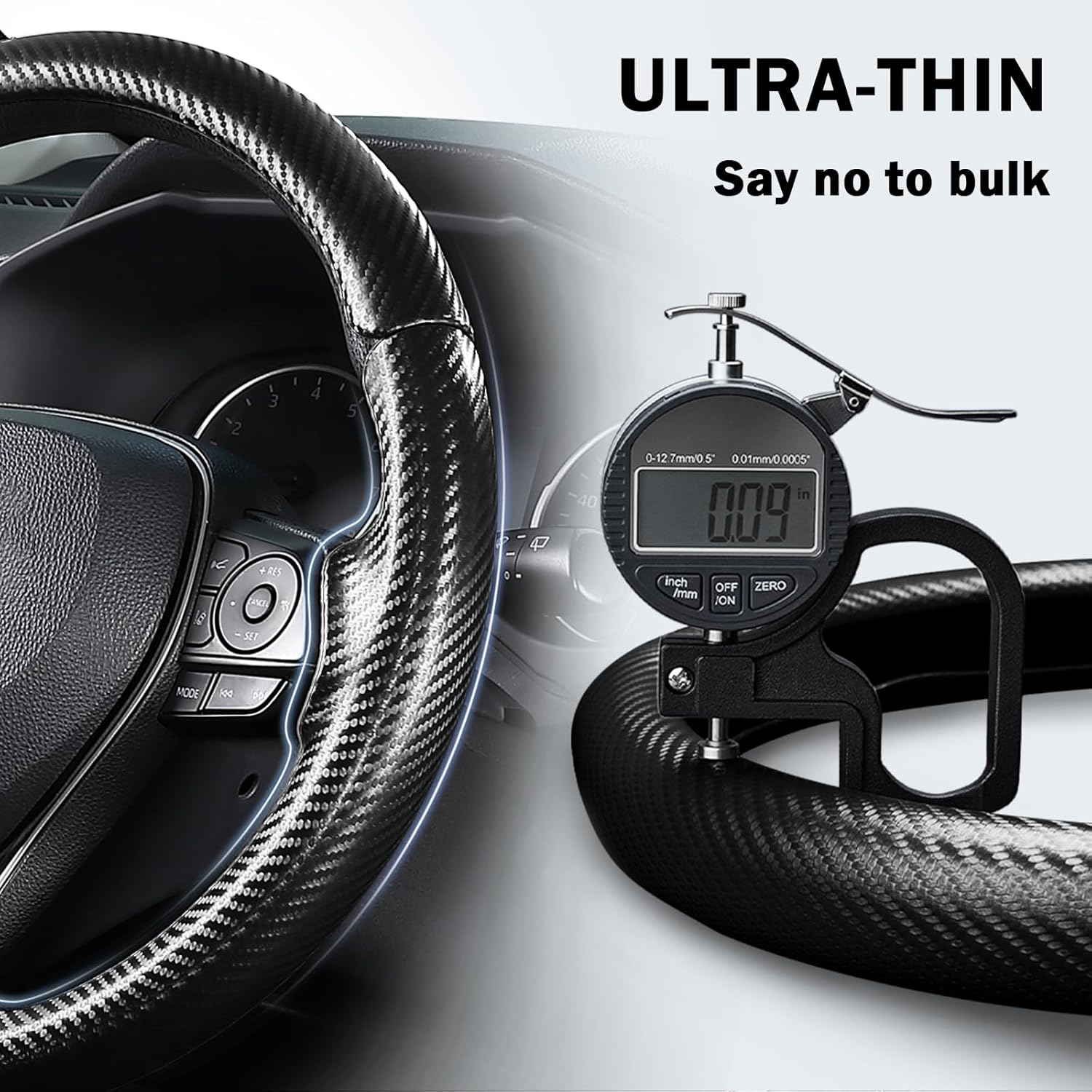 Fit for Toyota Steering Wheel Cover, Car Steering Wheel Cover for Toyota Corolla(2020-2026) Rav4(2019-2025) Camry(2018-2024) Venza(2021-2024) Avalon(2019-2022) Accessories (Matte Black)