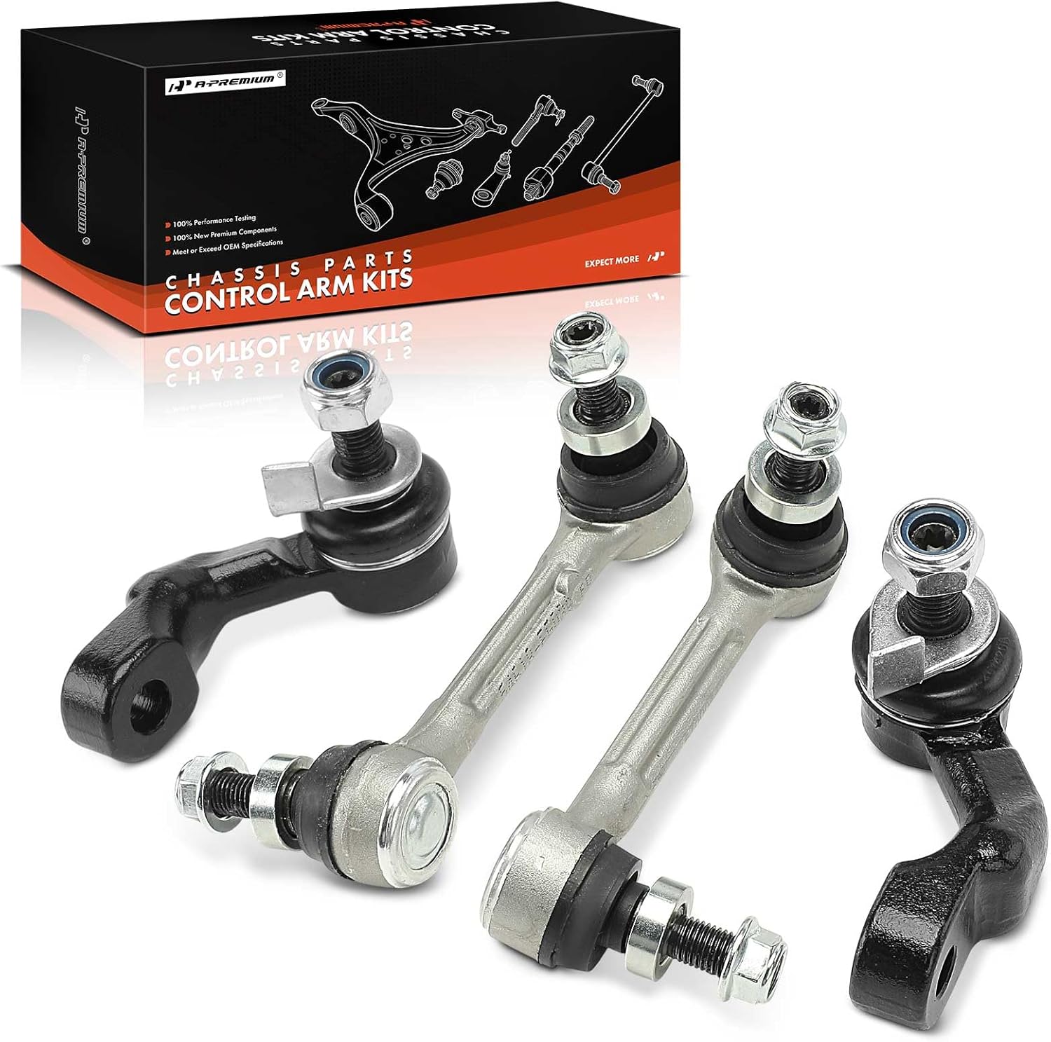 A-Premium Set of 4, Front & Rear Sway Bar Links Stabilizer Bar Links Kit, Compatible with Infiniti G35 2004 2005 2006, AWD