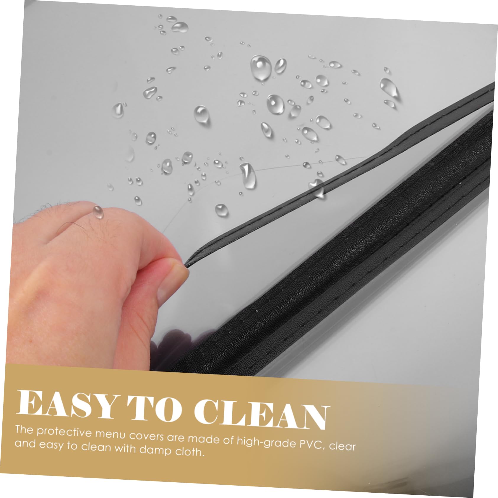 POPETPOP 2 Piezas Funda Transparente para Menú de Restaurante Protectora de PVC con Páginas Interiores Soporte Reutilizable y Fácil Limpieza para Bares y Cafeterías
