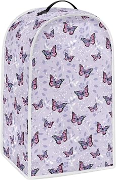 Purple Butterfly Blender Appliance Cover Coffee Maker Juice Appliance Cover Waterproof Easy Clean Blender Covers Foldable Dust Cover for Blender Food Processor juicer