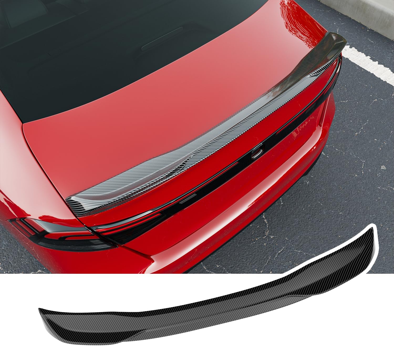 Xipoo Spoiler Compatible with 2023-2025 Honda Accord Trunk Lip Rear Spoiler Glossy Carbon Fiber Trunk Wing Replacement for 2023 2024 2025 Honda Accord Accessories Glossy Carbon Fiber Compatible with 2023-2025 Honda Accord