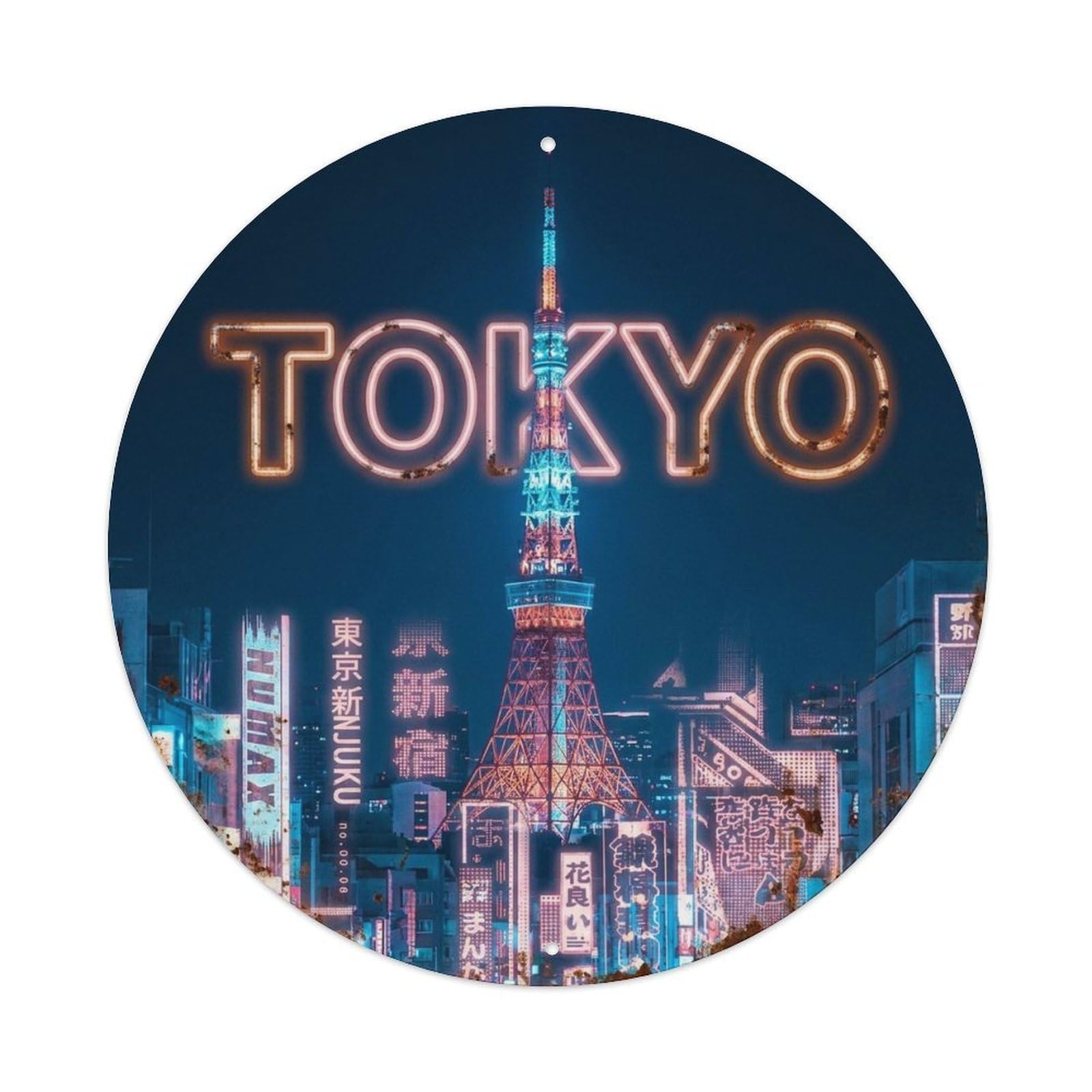 Tokyo Japan City Landmark Historic Heritage Journey Metal Tin Sign