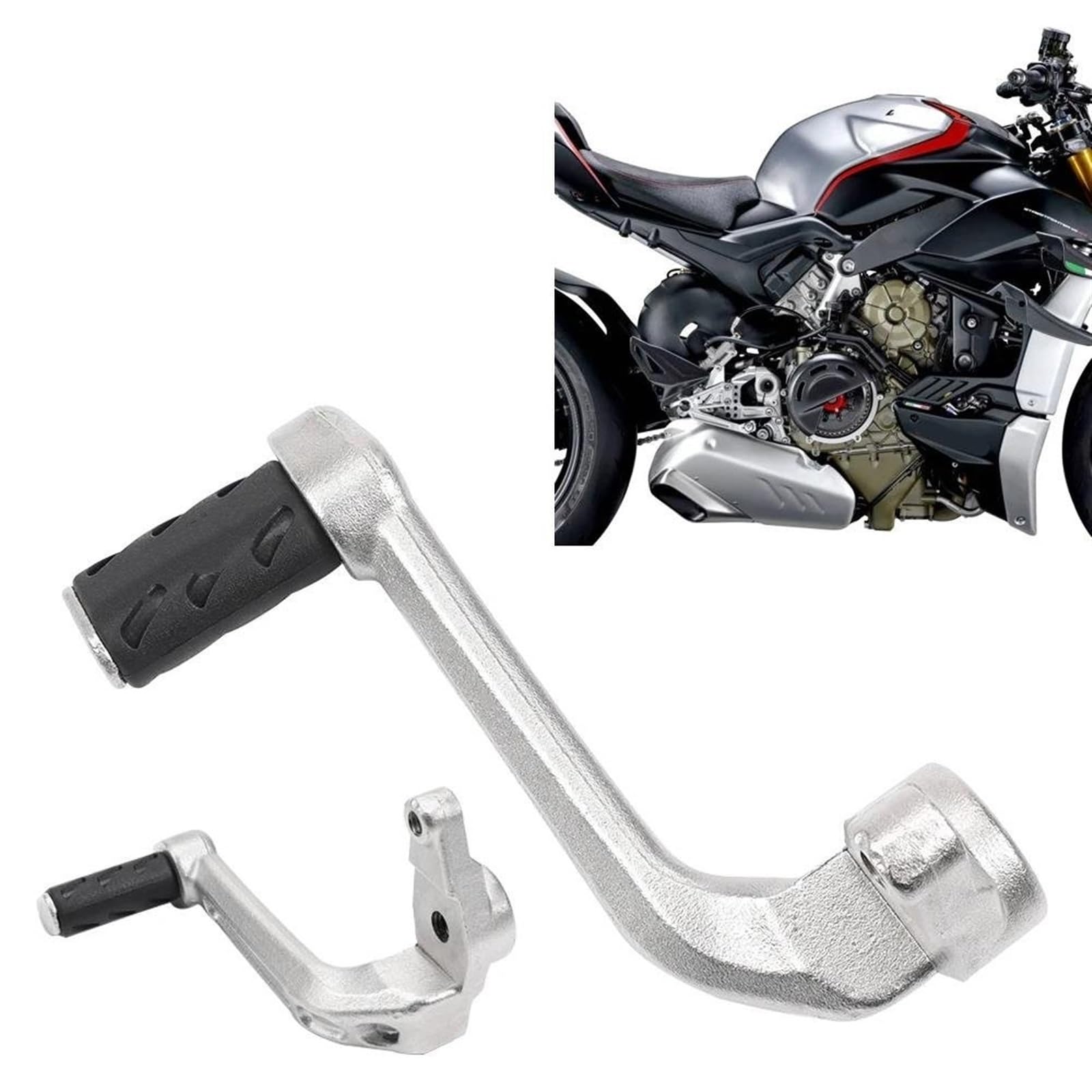 Cale Pied Moto Avant pour Ducati pour Panigale V4 V4S pour Streetfighter V4/S Accessoires de Moto Levier de Manette de Vitesse Gauche pédale Levier de Changement de Vitesse Gauche Pédale Moto