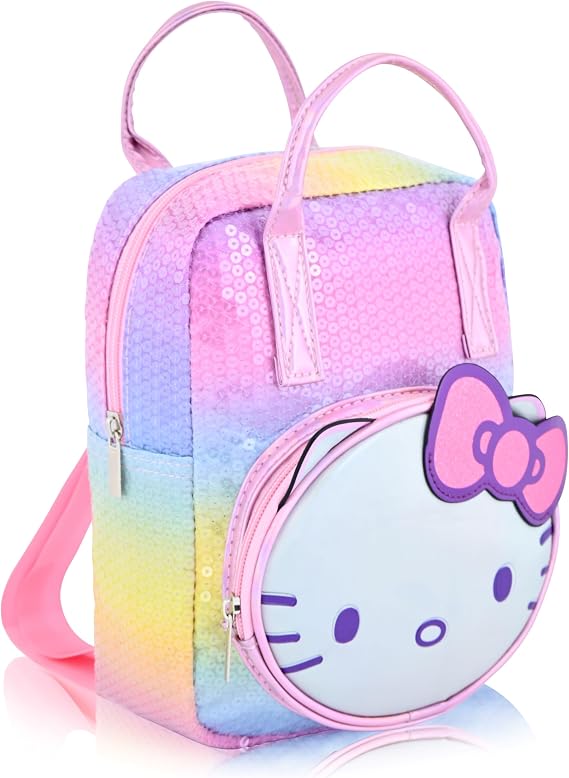 Fast Forward Sanrio Hello Kitty Backpack for Girls, Boys, Toddlers - Multicolor Mini Backpack Purse - Cute Bag and Accessories