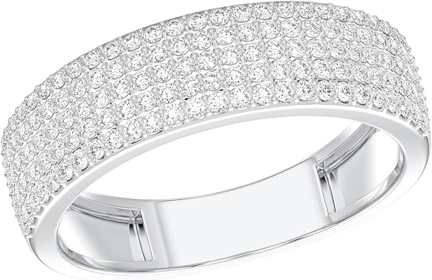 1.00 Carat F-G/VS Round Lab Grown Diamond 5 Row Luxurious 7mm Wide Unisex Wedding Band Made in Solid Gold