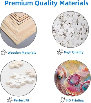 Octopus Puzzles for Adults 2000 Pieces, Animal Jigsaw Puzzles for Adults, 2000 Pieces Wooden Puzzle for Adult, Challenging Game for Families, Wooden Puzzle for Home Decor, Gifts for Women/Men,1706