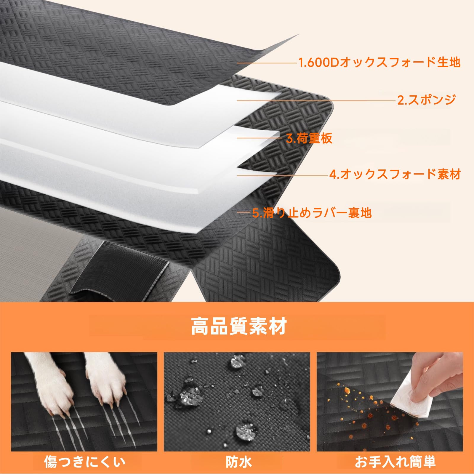 Amazon.co.jp: DEER-AFFLUX ペットドライブシート 犬 車 後部座席 犬
