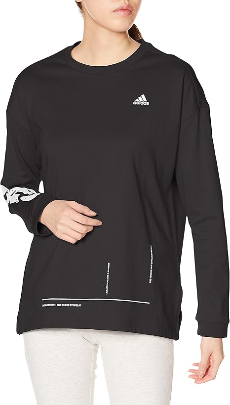 Amazon アディダス 長袖 Tシャツ ワード 長袖tシャツ Jko06 レディース アクティブシャツ Tシャツ 通販