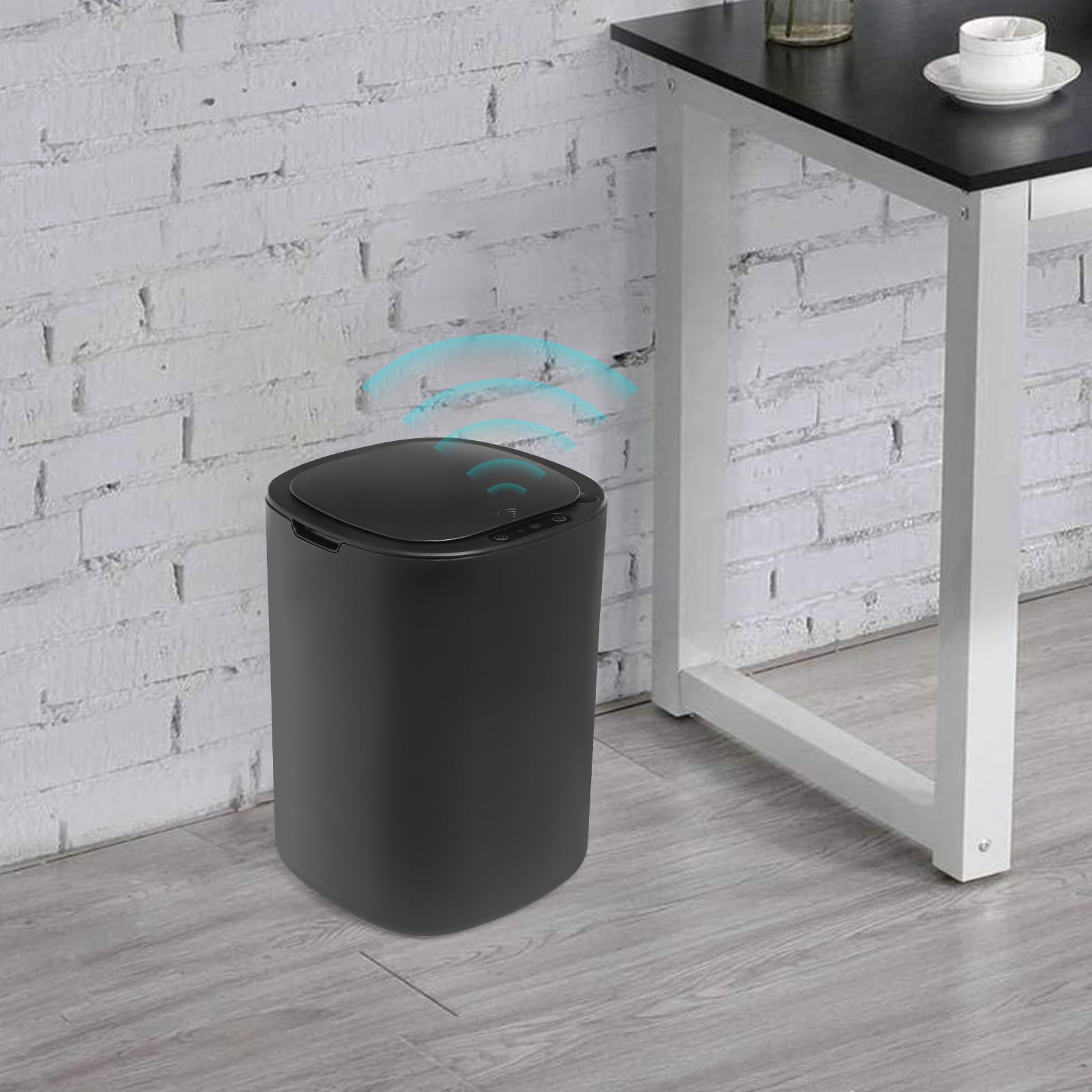 Pattumiera automatica da 12 litri, con sensore intelligente, rettangolare, per cucina, senza contatto, con coperchio, per bagno, 20 x 20 x 30,5 cm