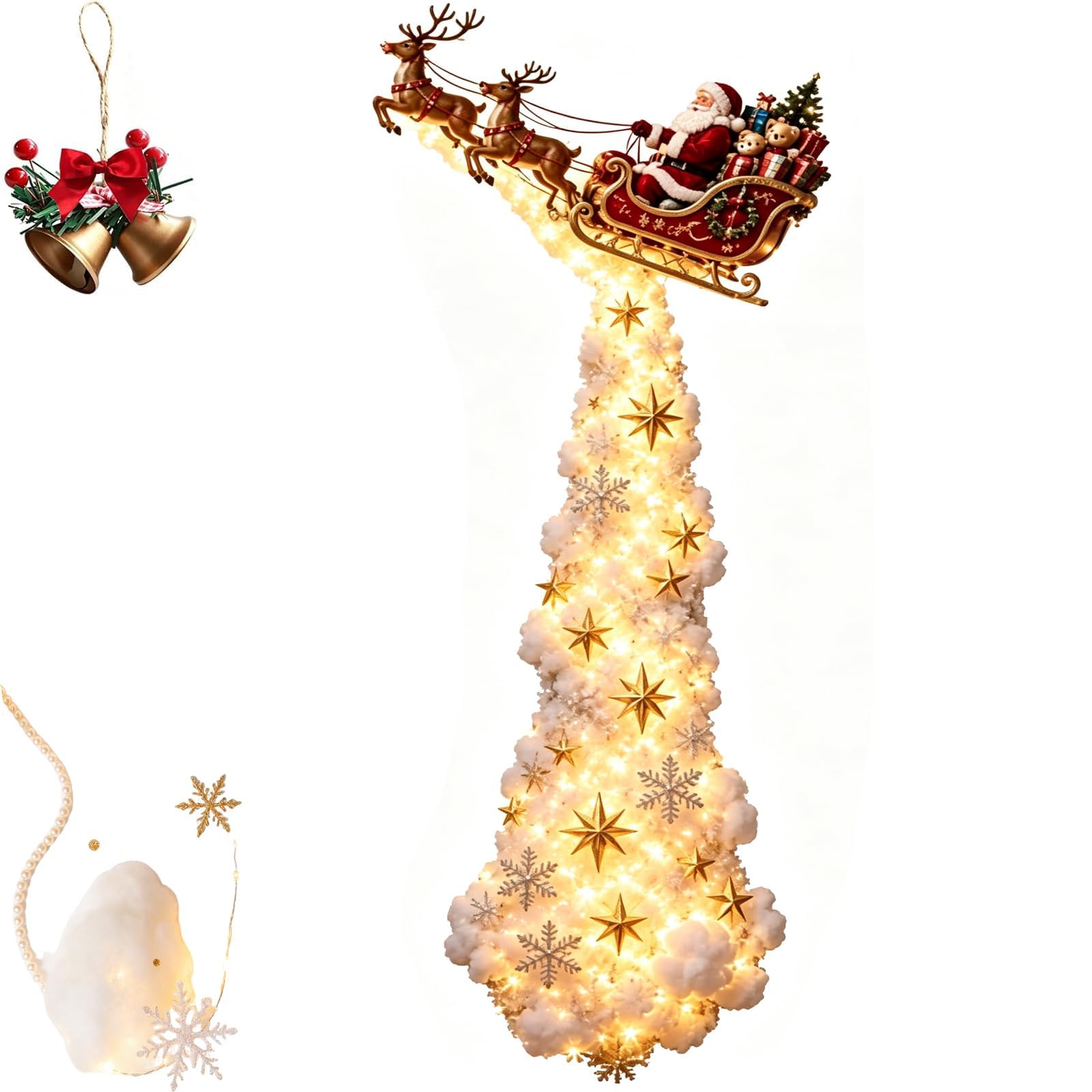 Christmas Magic Trail Wall Light, Glowing Xmas Wall Decor (B)