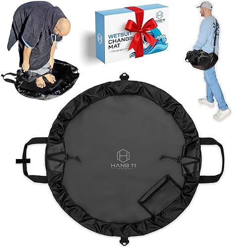 Hang 11 Cambiador de traje de neopreno  Cambiador de surf con correa para el hombro, bolsa de neopreno impermeable, mantiene tu traje húmedo y coche