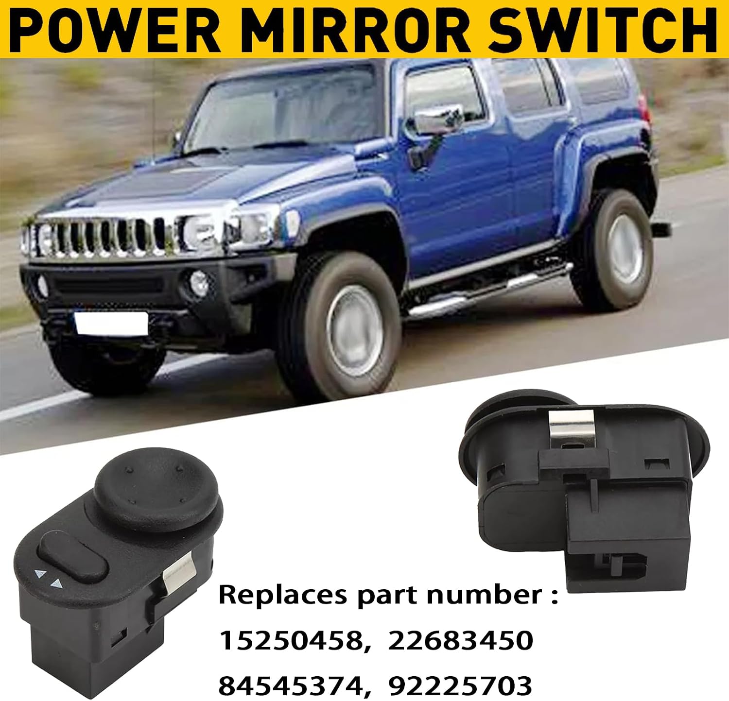 Power Mirror Control Switch Compatible with Chevy Equinox Malibu 2002-2012 Compatible with Saturn L300 LW200 LW300 Vue Torrent H3 2007-2010 Outside Door Mirror Switch Replaces# 15250458