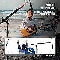 Vista 2 de NEEWER Soporte de poste de micrófono con perno de 5/8 pulgadas para soporte de luz, soporte de brazo de brazo de brazo C, adaptador de montaje