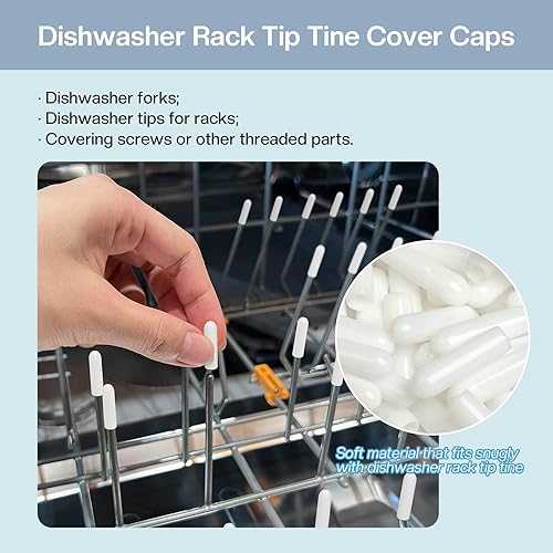 Miniatura 3 de 200 piezas universales para lavaplatos, tapa de reparación de puntas de punta de 0.59 pulgadas de largo, puntas redondas simplemente presiona para