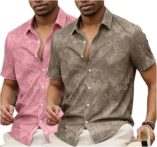Lymio Men Shirt || Printed Shirt for Man || Half Sleeve || Summer Style (Packs Also Available) (Shirt-Aloha)