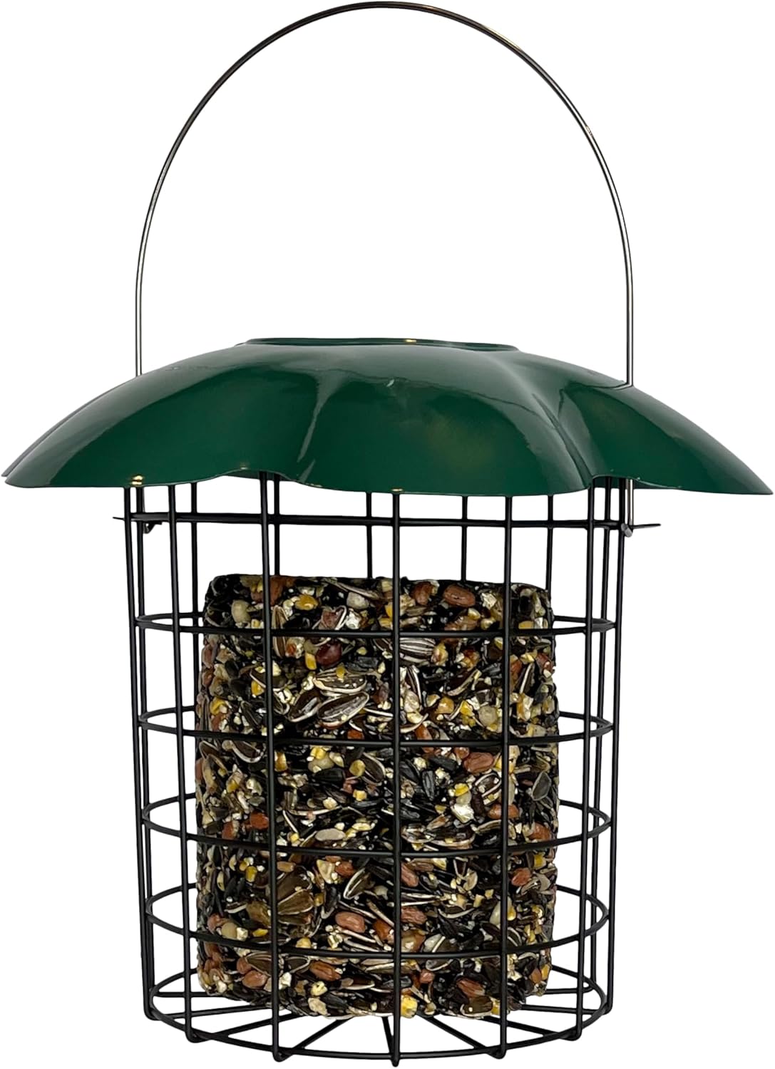 Backyard Essentials Large Suet Log Feeder, Metal Mesh Suet