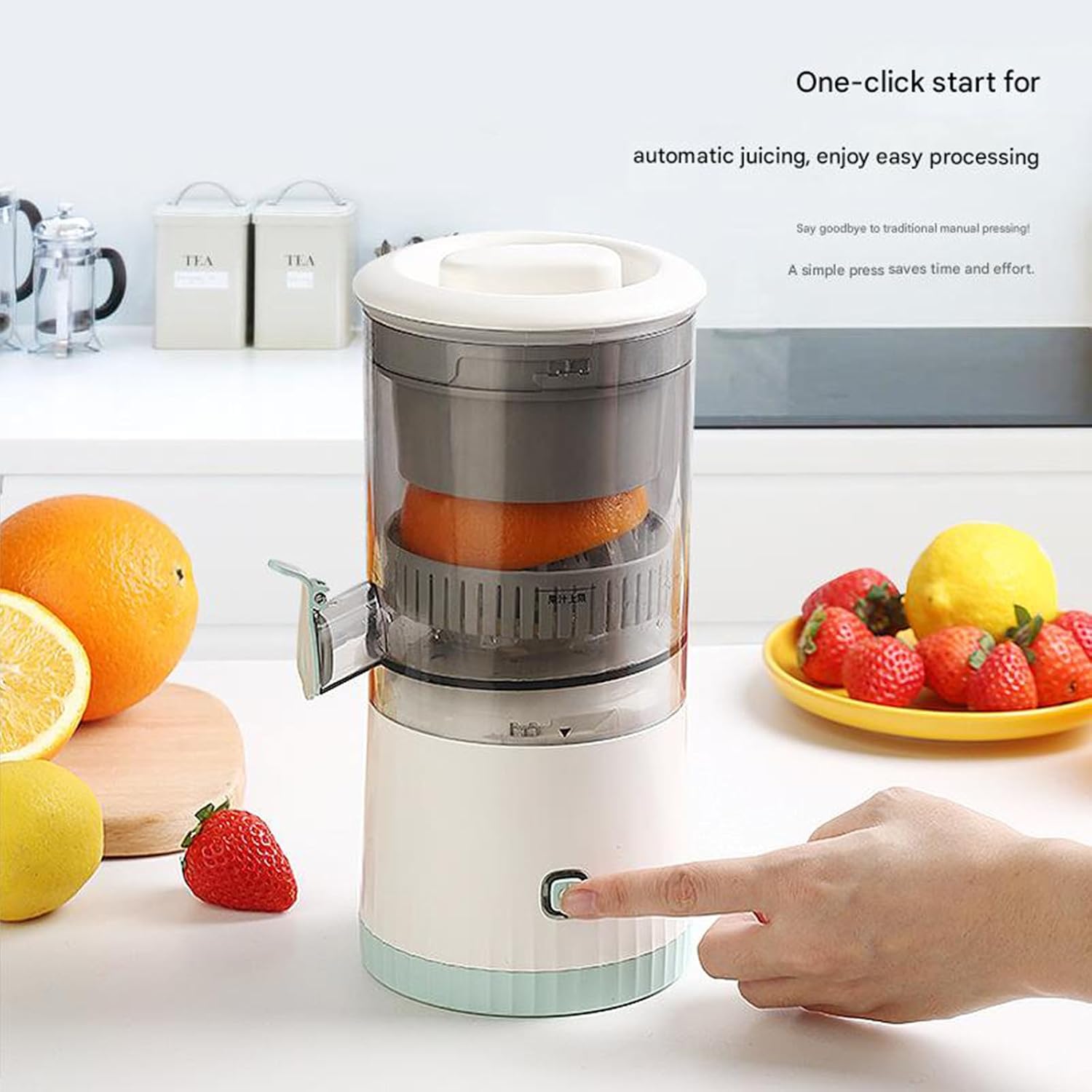 Automatic Charging Juicer for Fruit Beverage with USB C Port and Simple Care Design Perfect for Home Exercise Area Gym Portable Juicer