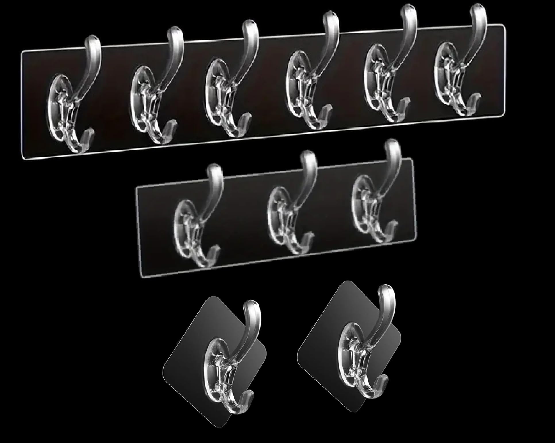 4Pcs Self Adhesive Strong Hook for Wall Heavy Duty Without Drilling for Clothes Hanging Bathroom Stand Hanger, Napkin Holder Reusable, Waterproof & Transparent/Clear Hooks (Combo - 5) (B0CYLYK4YF) Amazon Price History, Amazon Price Tracker