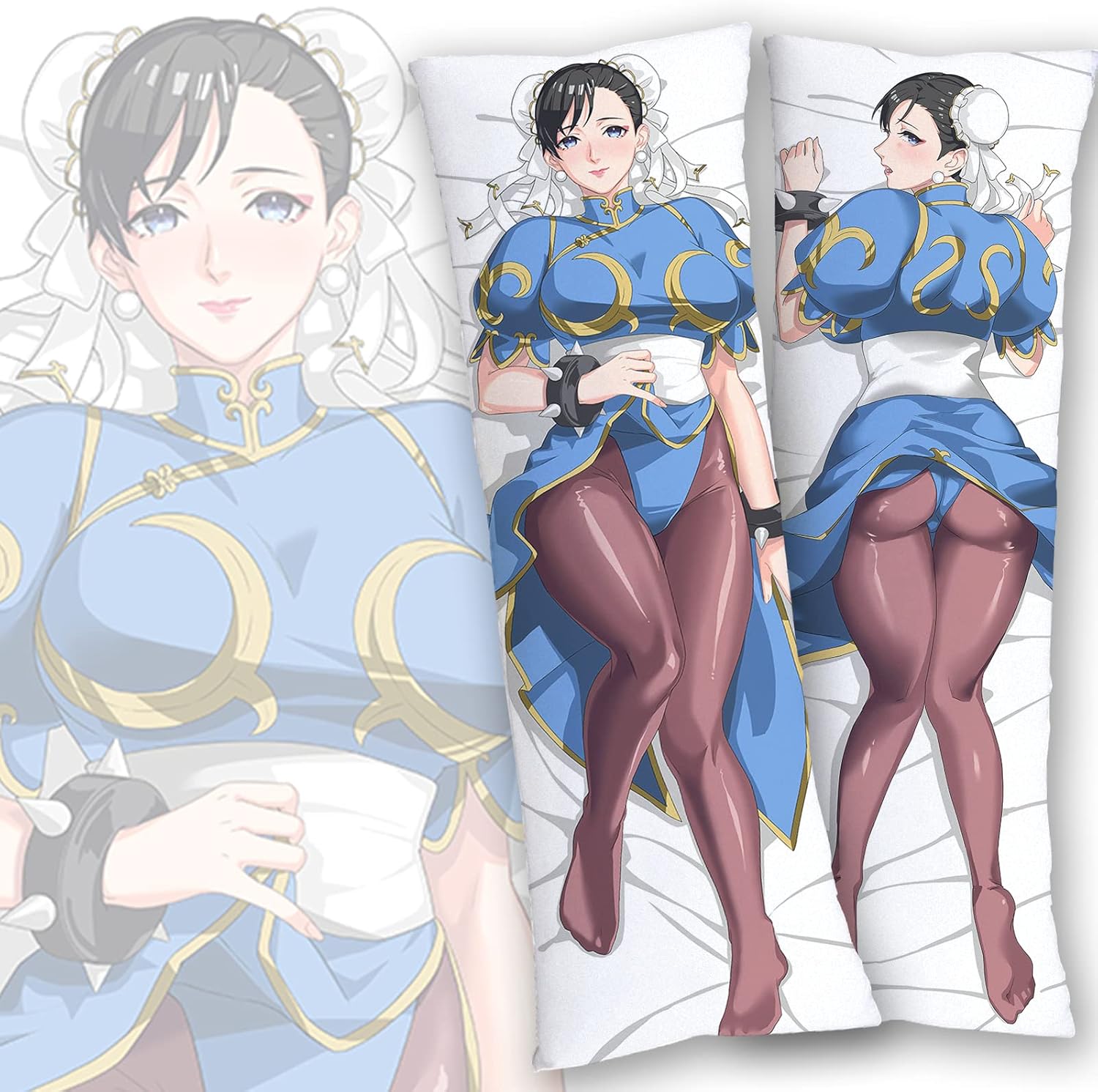 Yuedevil ChunLi Body Pillow Cover Case Hugging Soft Anime Character