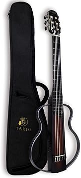 TARIO Silent Classical Guitar, Folding Travel Guitar, 6-String, Mahogany Body Sunburst