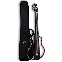 TARIO Silent Classical Guitar, Folding Travel Guitar, 6-String, Mahogany Body Sunburst
