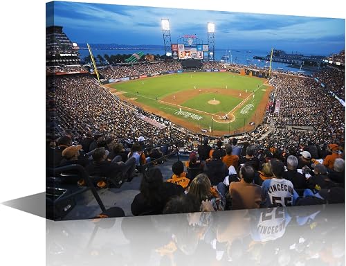 TUMOVO Baseball Stadium Wall Painting 1 Panel AT&T Park Canvas Wall Art San Fran