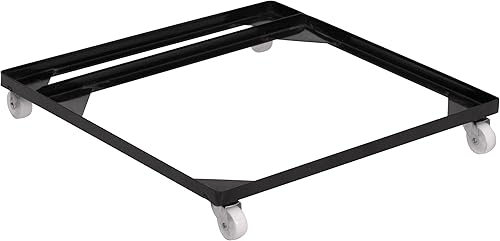 Flash Furniture Hercules Series Silla apilable de acero y silla de iglesia Dolly