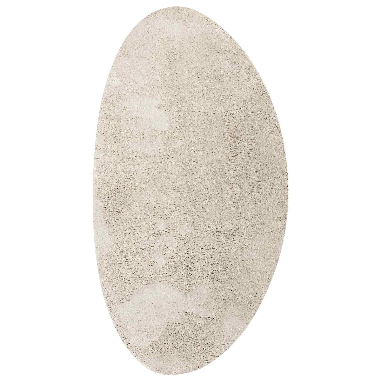 Tapis de salon beige 80x150 cm HUARTE pliable et antidérapant en polyester confortable