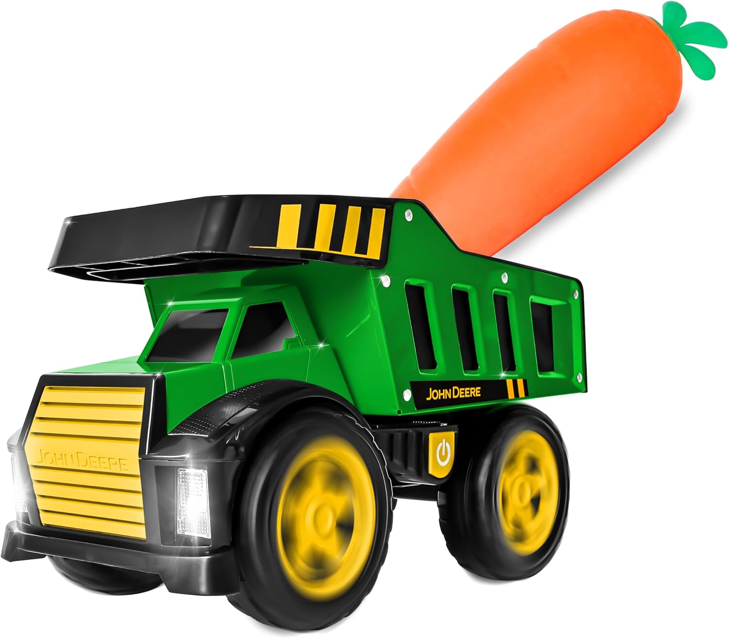 John Deere Steel Dump Truck with Bonus Squishy Carrot