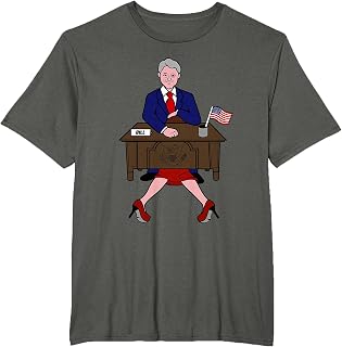 President Bill Clinton at The Oval Office Funny T-Shirt