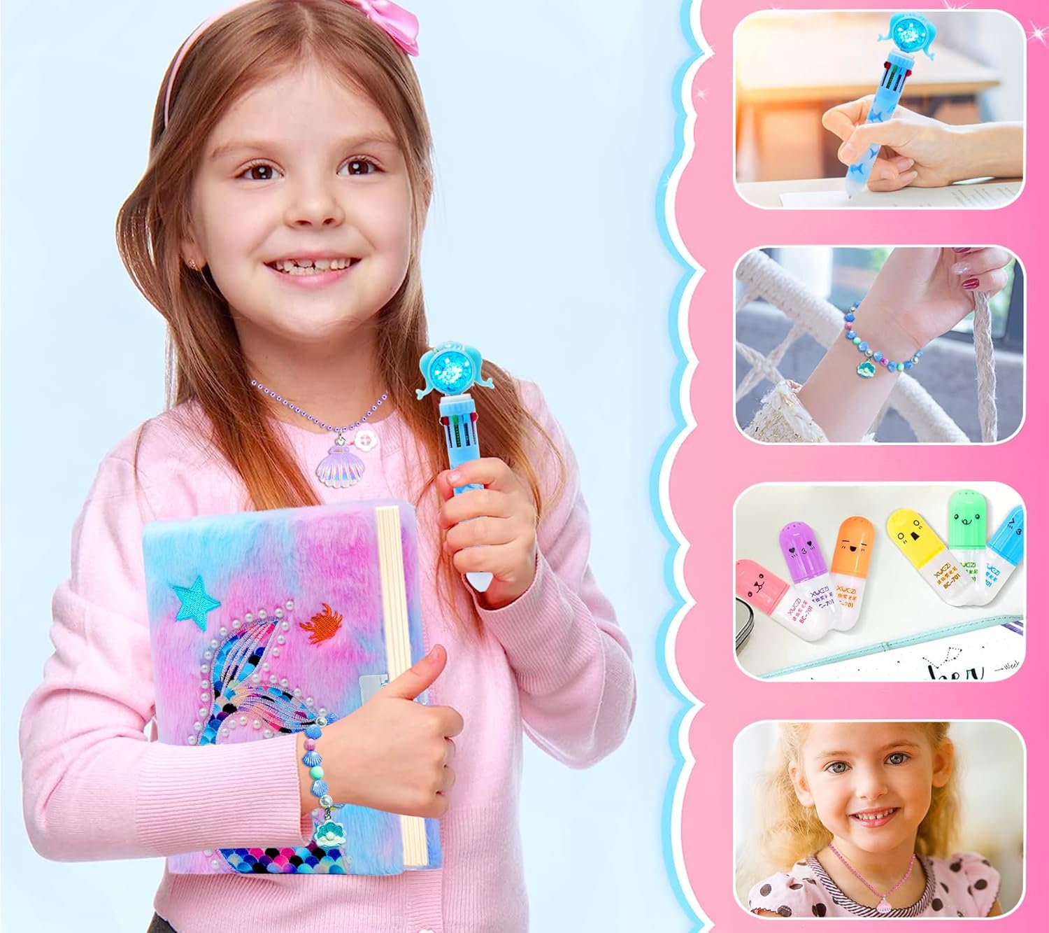 Fluffy Diary with Lock for girls 6-12,Fluffy Diary for Girls with Lock Set, Princess Diaries Secret Notebook journals for girls, Birthday Christmas gifts for daughter granddaughter niece. - Image 5