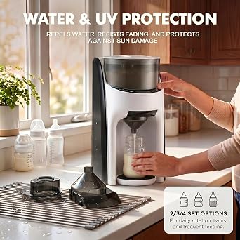 Remerry 4 Sets Baby Formula Maker Funnel Replacement and Cover Compatible with Baby Brezza/Formula Pro Advanced and Advanced WiFi Dispenser Inside Parts, Grey, Not Compatible with Pro Mini