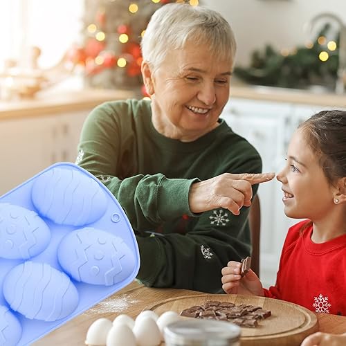 Miniatura 4 de 3 moldes de silicona de Pascua, molde grande 3D para huevos de avestruz gigante, helado, dulces, bomba de cacao, gelatina, jabón, moldes de hornear