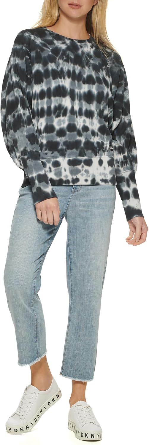 DKNY womens JEANS PULL OVER,BLK/WHT,XS