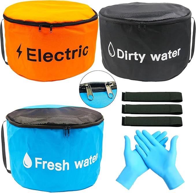 3 Pack RV Hose Storage Bags, RV Storage Accessories for Inside, Large Capacity RV