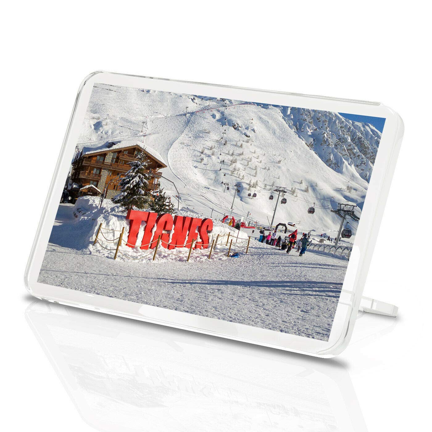 Destination Vinyl Magnets Multicolor 1 X Fridge Magnet -Tignes Ski Resort France Classic Fridge Magnet - Snowboarding Skiing Gift #12353