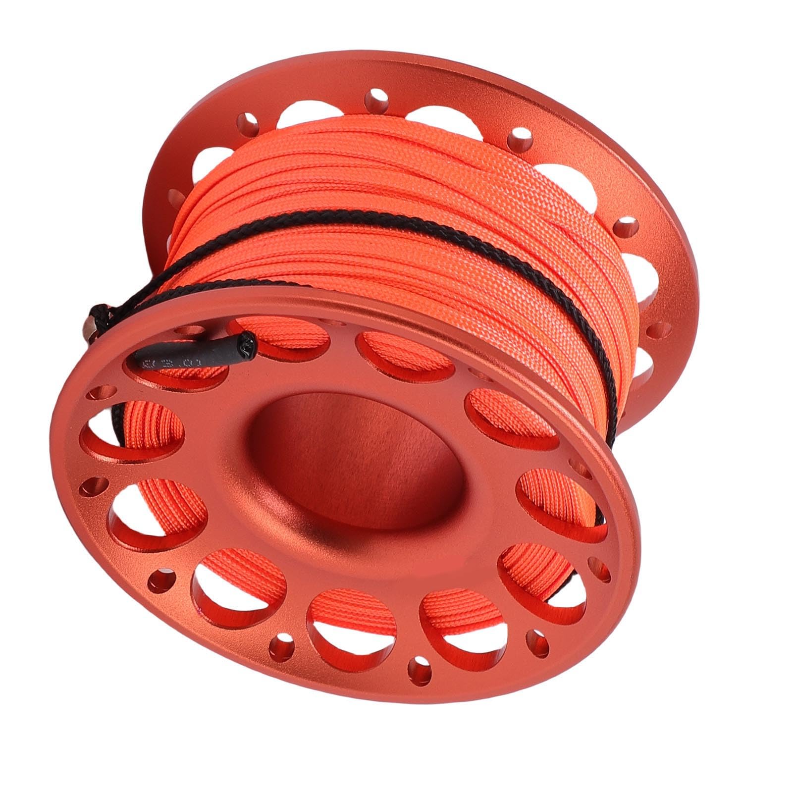 Bobine de Plongée sous Marine avec Double Crochet, 30 mètres Bobine Doigt Aluminium Aviation pour Sécurité Plongée, Opérations Maritimes et Activités Subaquatiques