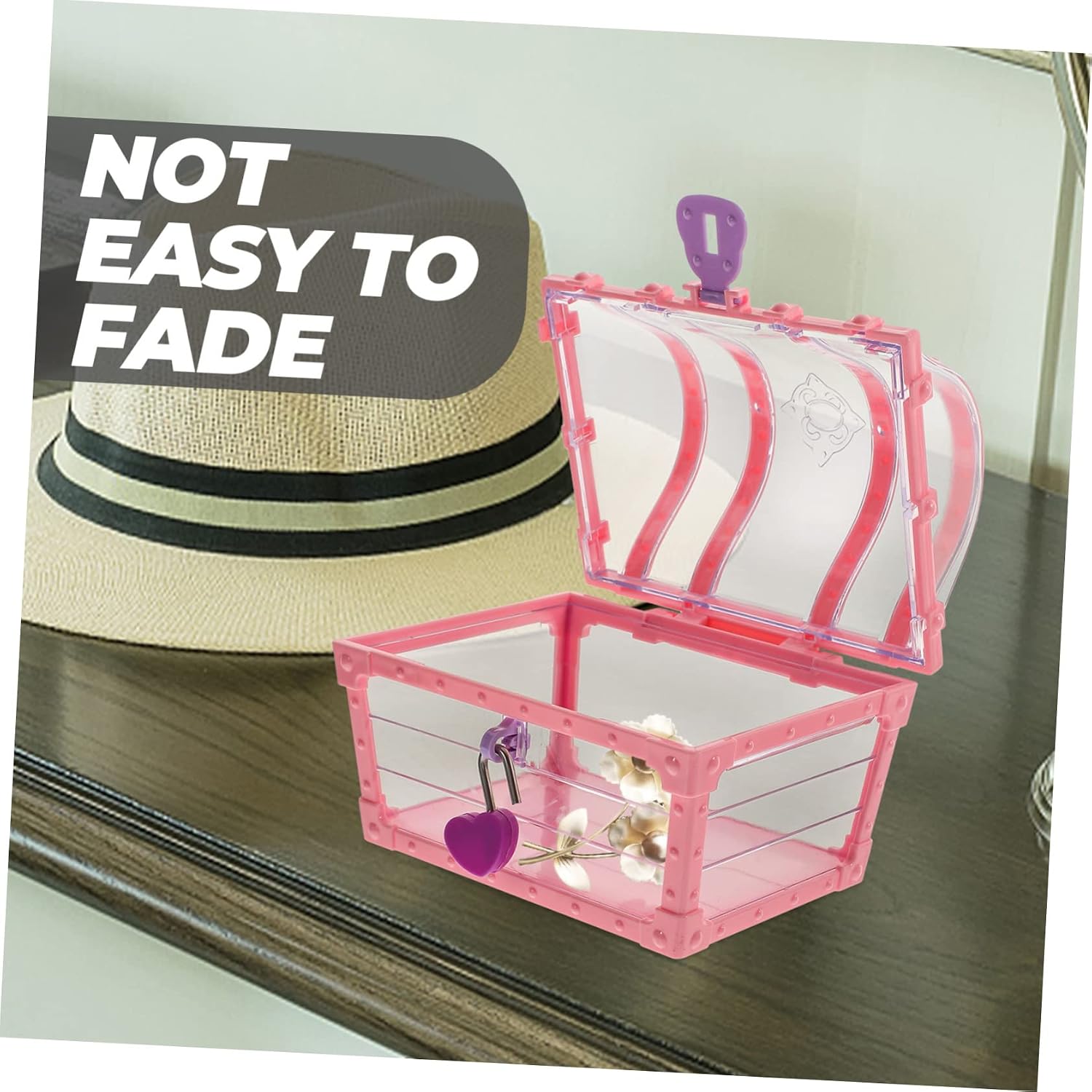 Diamond Jewelry Storage Box for Girls Lockable Crystal Organizer Treasure Chest Color Random Multi-Functional Display Case for Earrings Necklaces and Bracelets