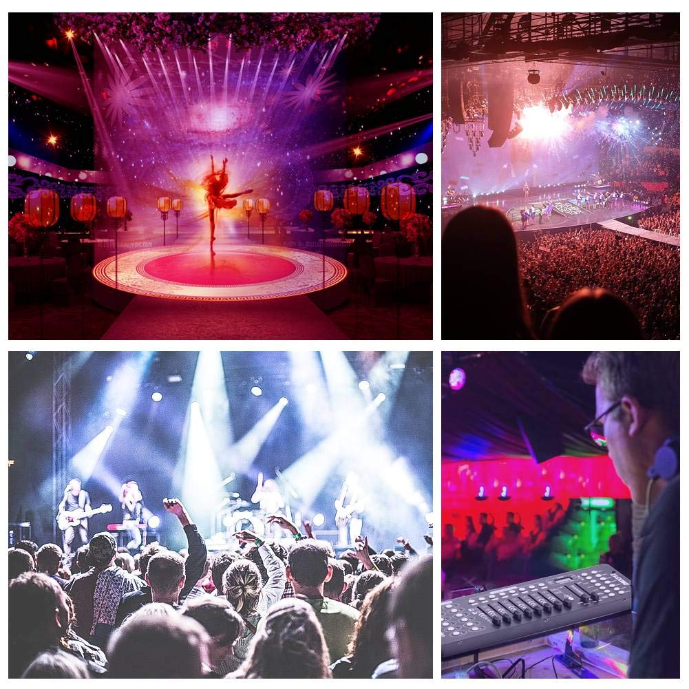 UKing DMX512 Console Controllo Luci Fascio per Luci Effetti Controller Party DJ Disco Operator Equipment