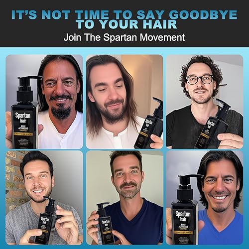 Miniatura 7 de Champú activador de raíces para hombres, sistema de fortalecimiento y suavizado para adelgazamiento y canas, añade volumen y nutre las hebras,