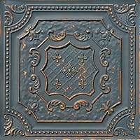 Vista 30 de De normal a hermoso en horas DCT04 Escudo isabelino de PVC 2 pies x 2 pies para colocar o pegar en el techo (cubre / 9,29 m²), blanco antiguo, 25