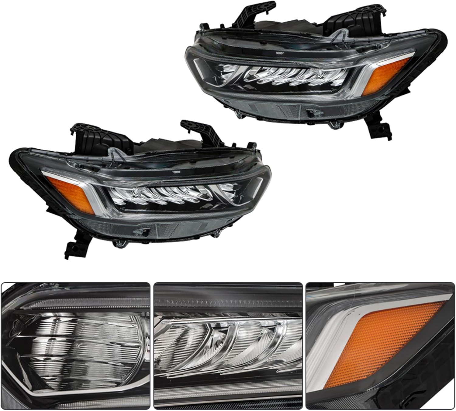 labwork Headlight Assembly Replacement for Honda Accord 2018 2019 2020 Headlamp Set Driver and Passenger Side HO2502188 HO2503187