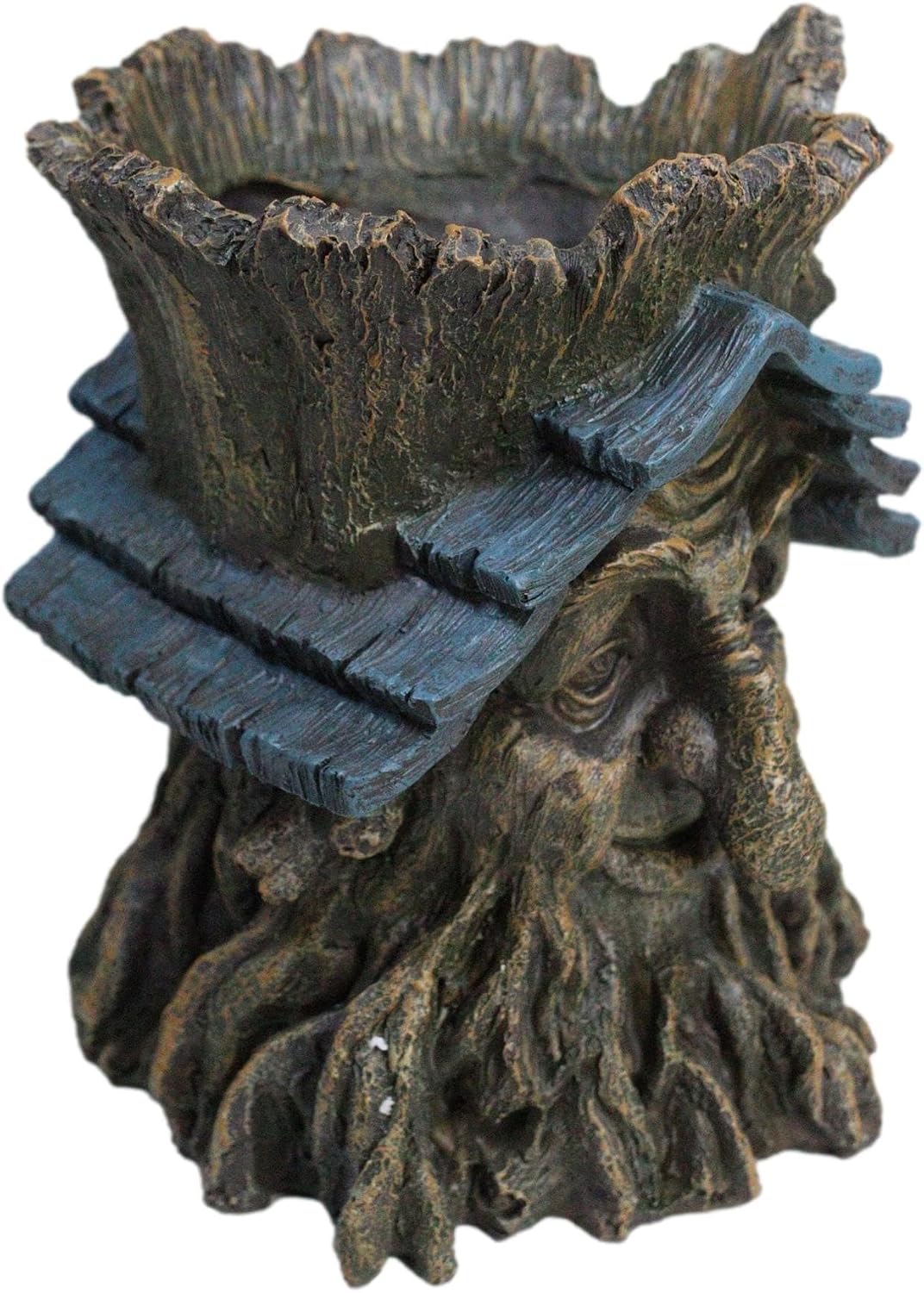 Ebros Gift Celtic Greenman Tree Dryad Ent Native Earth God Floral Planter Or Kitchen Tools Holder Figurine 7.25" H Mystical Creature Being Forest Flora and Fauna
