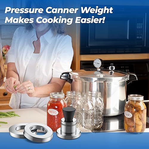 Miniatura 6 de 50332 Regulador de presión de 3 piezas 5-10-15lb (2.3-4.5-6.8kg) Peso de enlatado para olla a presión Presto Canner 0178107 0178410 0175107 0174510