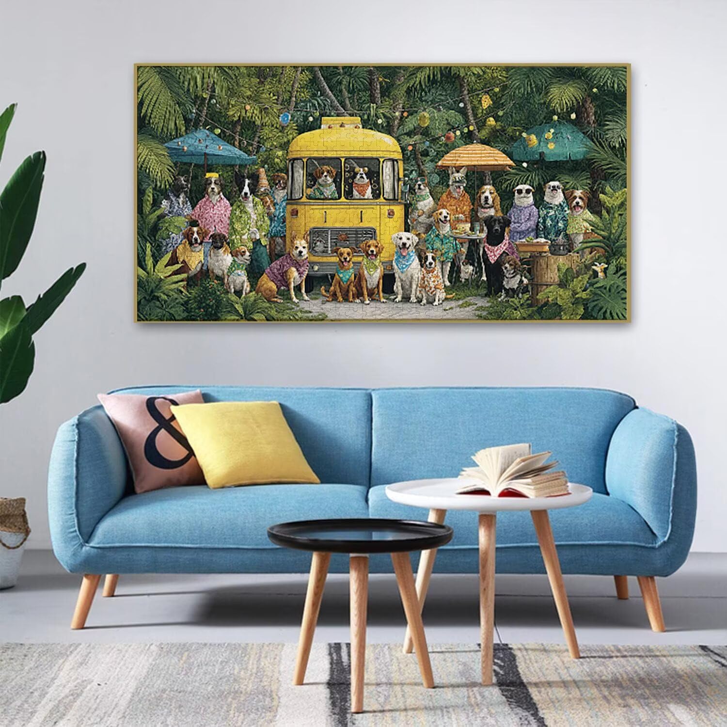 Puzzle para Adultos 1692 Piezas, Campamento de Mascotas Puzzle, Difícil, Desafiante, Rompecabezas Encajan Perfectamente, Letras en la Parte Posterior, Regalo para Personas Mayores (179x31cm) v-102