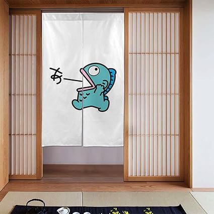 Amazon ハンギョドン のれん バンクシー おしゃれ 間仕切り 遮光 北欧 ロング カーテン Evisuk 暖簾 簡単 目隠し 見えにくい おもしろい 柔らかい 飾り 玄関 ドアカーテン キッチン リビング 飲食店 出入り口 人気 86cmx143cm 極上 雑貨 のれん オンライン通販