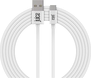 Juice USB Type C 3m Charger and Sync Cable for Samsung Galaxy S20, S10, S9, S8, S20 Plus, Huawei P30, P20, Sony, Apple Ipad 2020, Pro 2020, Air 2020 - White
